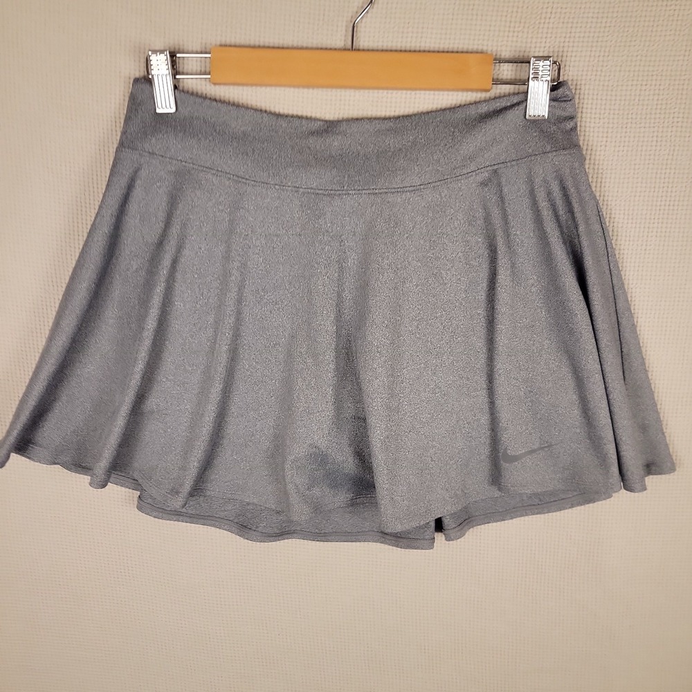 Nike Tennis Skirt Womens M Gray Skort Pockets Activewear Outdoor Gym Summer - Picture 1 of 9